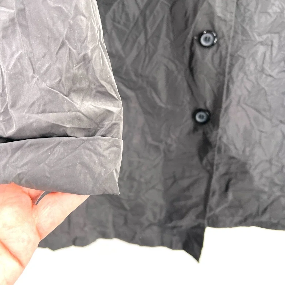 Sun Kim crinkle blazer windbreaker jacket lagenlook‎ boyfriend quiet luxury  L